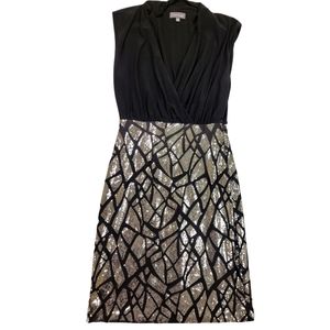 Luxology Metallic sequin evening party dress size 8